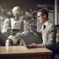 image of man is giving instructions to robot for Business Automation Services